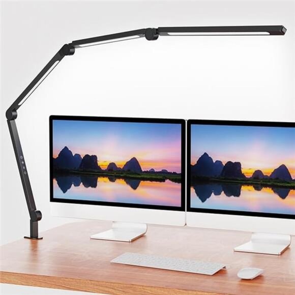 LED Desk Lamp with Clamp,Adjustable Swing Arm Desk Lamps for Home Office - Picture 8 of 8